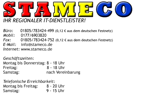 Wenn Sie hier klicken k&ouml;nnen Sie uns eine E-Mail senden!